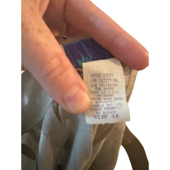 Just Clothes Vintage Women's 16 Linen Feel Beige Pleated Midi Skirt EUC - Picture 2 of 5